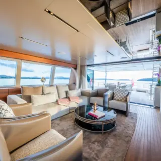 Main salon looking aft