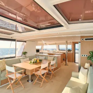 SAHANA - Open saloon and view to the galley