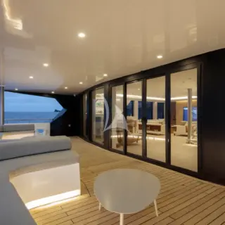 Main deck aft boarding lounge