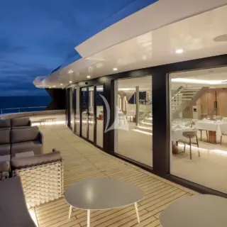 Aperitivo lounge on the upper deck