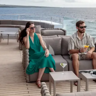Aperitivo lounge on the upper deck