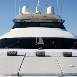 View from bow sunbathing