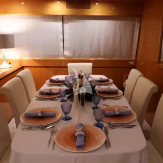 Main Salon - dining table