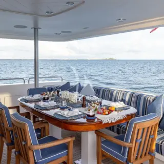 Aft Deck Dining (Seating for 9 guests)