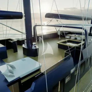 OGUZ KHAN flybridge facing forward