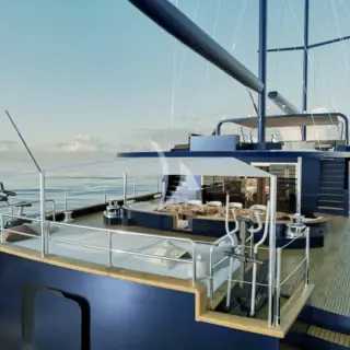 OGUZ KHAN main deck aft facing forward