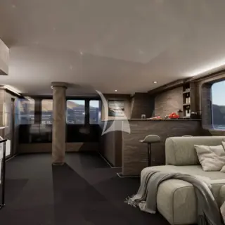 OGUZ KHAN saloon facing aft