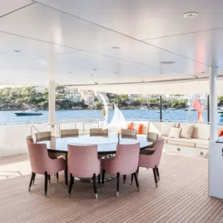 Upper deck dining and sitting area