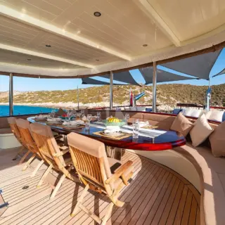 Aft Dining and Seating Area