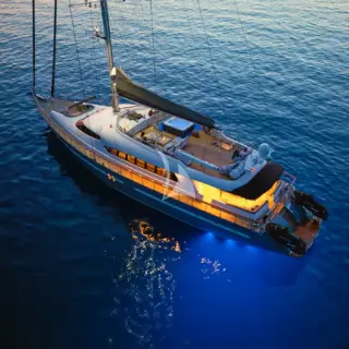 San Limi sunset port side