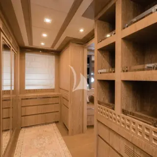 Master suite walk in wardrobe