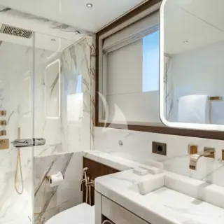Twin cabin bathroom