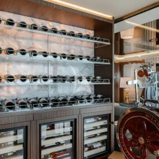 Main deck - walk-in wine cellar