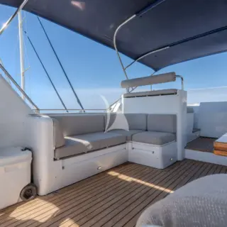 Fly deck lounge port side sofa