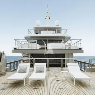 AMIKA - Aft quarterdeck, facing forward *Photo of new layout available soon