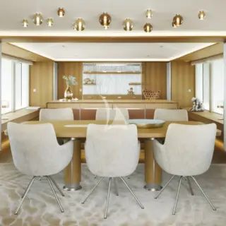 AMIKA - Main deck dining, facing forward