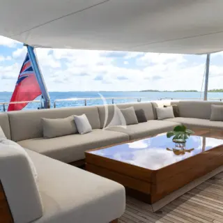 Main Deck Aft Seating with Optional Shade