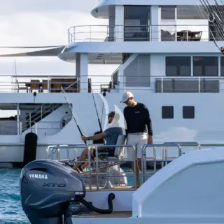 Chase tender set up for fishing