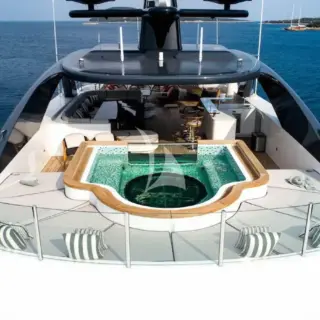Sun deck jacuzzi