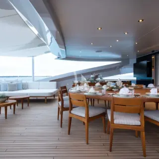 Upper deck aft dining area