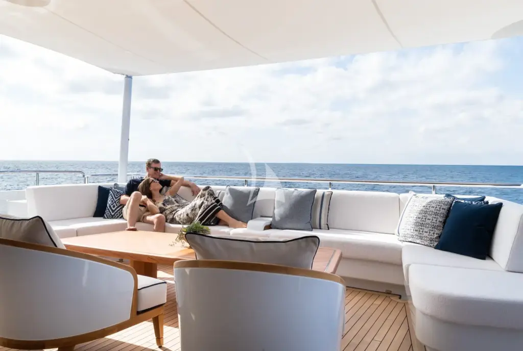 SANTOSHA - Main deck aft lounge area