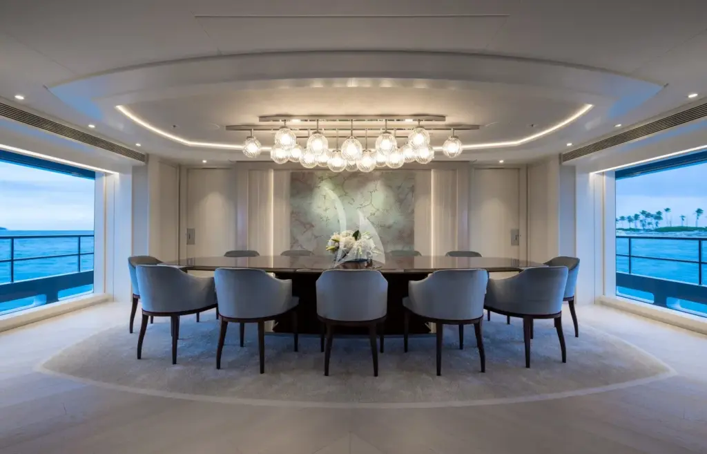 SANTOSHA - Main deck dining area