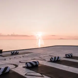Top deck yoga sunrise