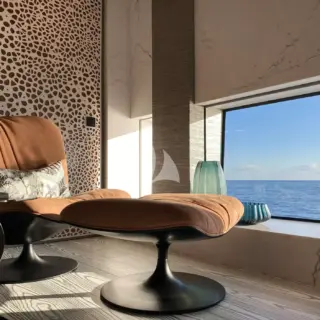 Owner's cabin private seating area