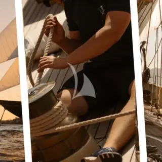 ATLANTIC sailing at sunset