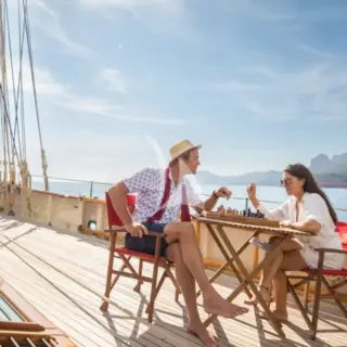 ATLANTIC - Playing Chess on deck