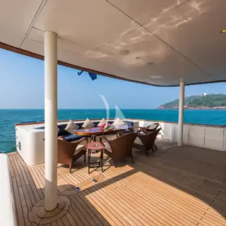 Aft deck table