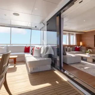 Upper deck aft exterior seating area