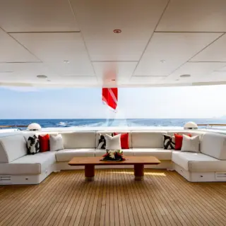 Main deck aft exterior seating area