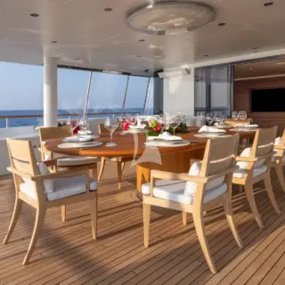 Upper deck aft exterior dining