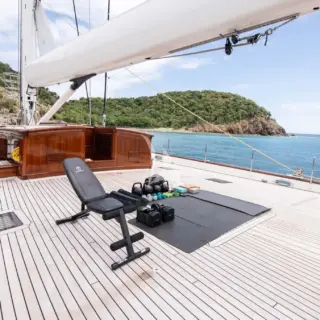 Exterior deck | Gym equipment