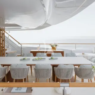Upper deck aft dining area