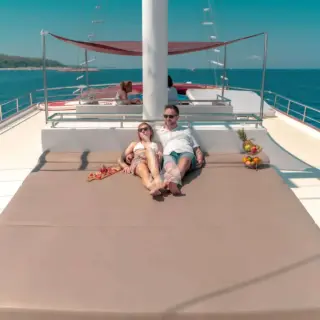 Sun deck sunbeds