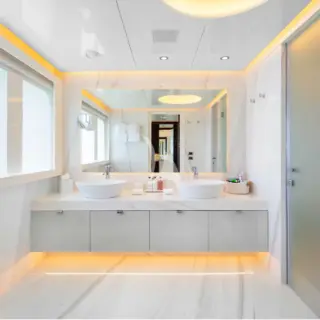 Bathroom ( Master cabin on bridge deck )