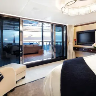 Master cabin on bridge deck