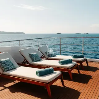 Sun deck sun loungers