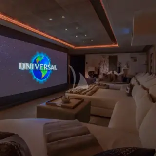 Main deck lounge cinema set-up