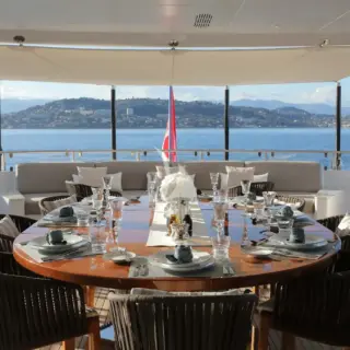 Upper deck dining area