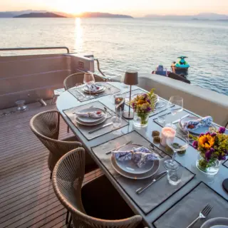 Aft deck sunset