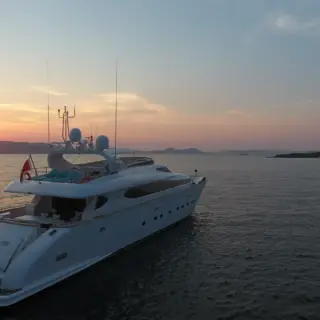 Sunset view aft