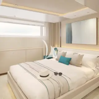 Lower deck double cabin - rendering
