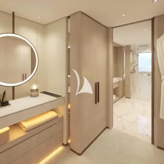 Master cabin walk-in wardrobe - rendering