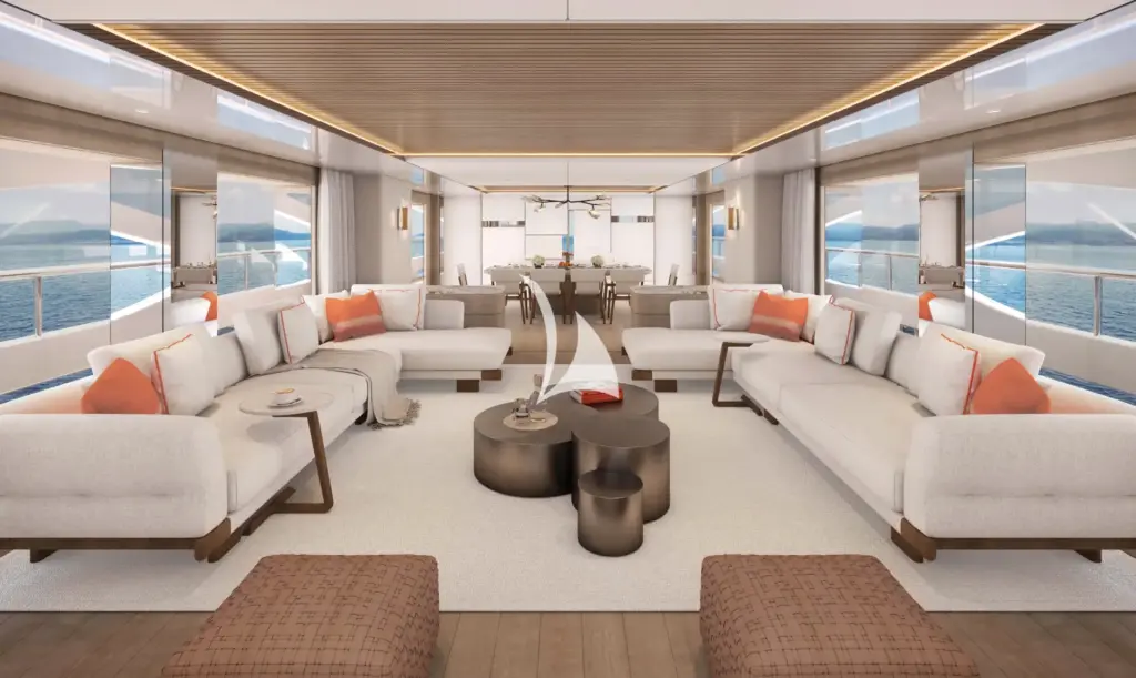 XWAVE - Main deck lounge and dining area - rendering
