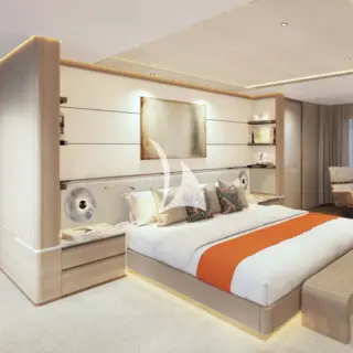Main deck master cabin - rendering