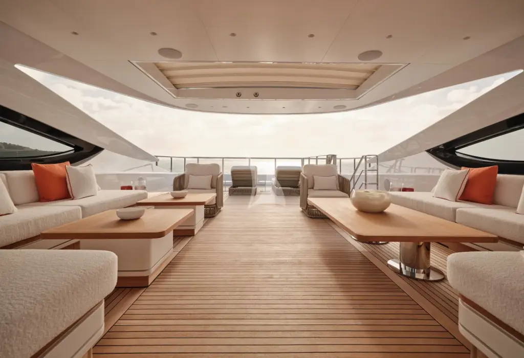 XWAVE - Sun deck aft seating and dining