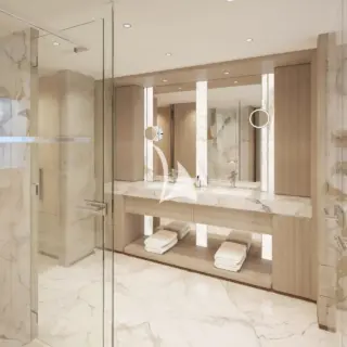 Master cabin double shower room en suite - rendering
